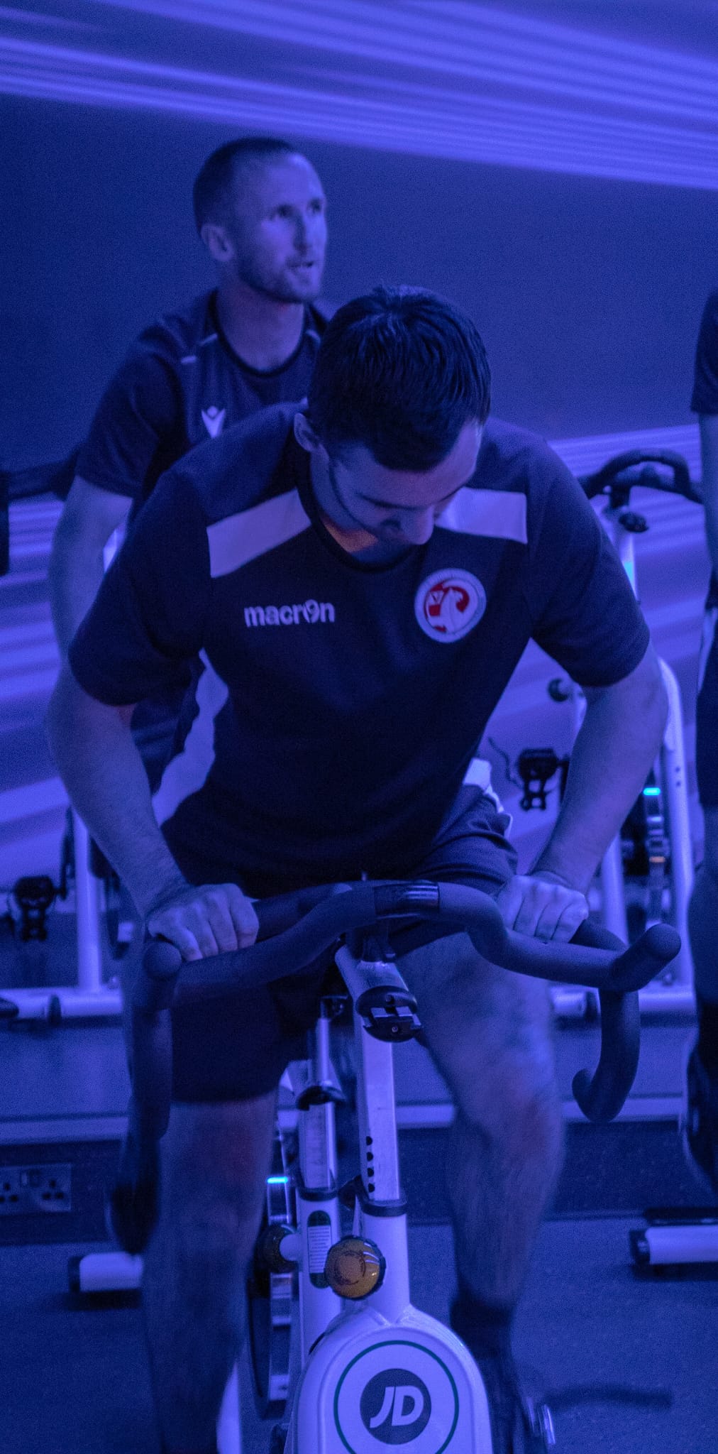 first-team-complete-spin-class-at-jd-gyms-vauxhall-motors-football-club